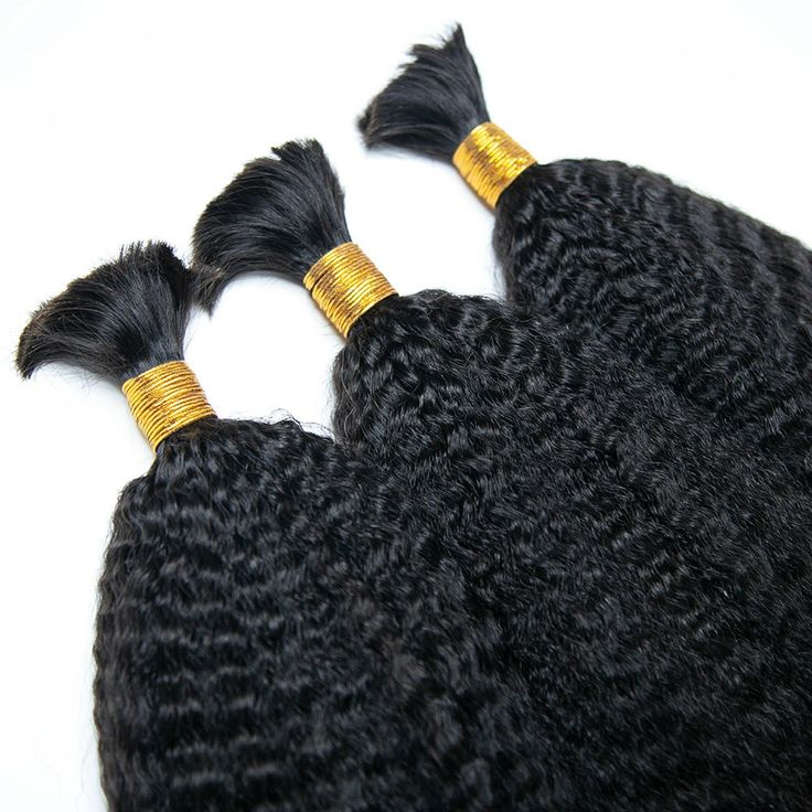 Deeva - Afro Kinky Straight Hair Bulk Human Hair- For Invisible Crochet Hairstyles And Braiding