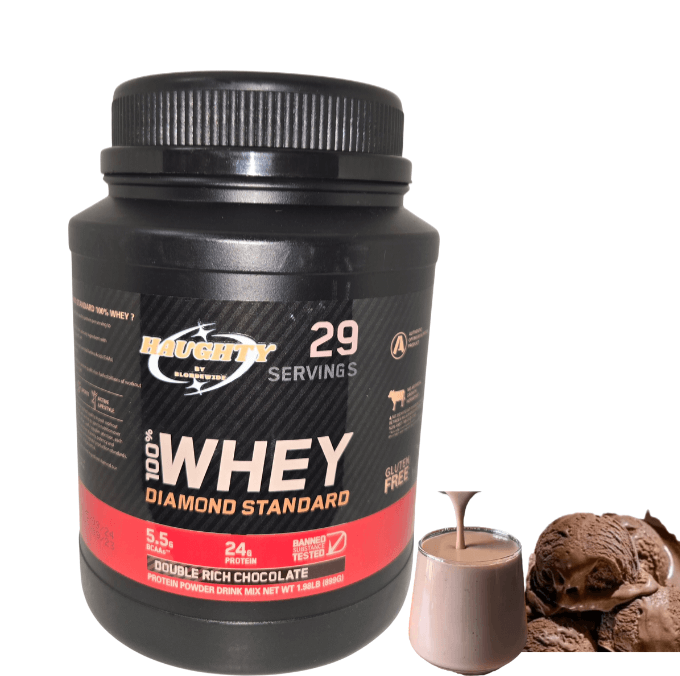 Haughty Chocolate Protein Powder whey protein supplement container