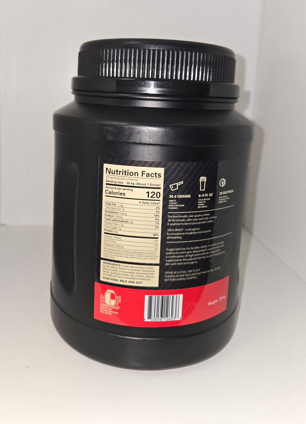 Haughty Chocolate Protein Powder - 29 Servings, 100% Whey Diamond Standard, 5.5g BCAAs, 24g Protein, Banned Substance Tested, Double Rich Chocolate Flavor