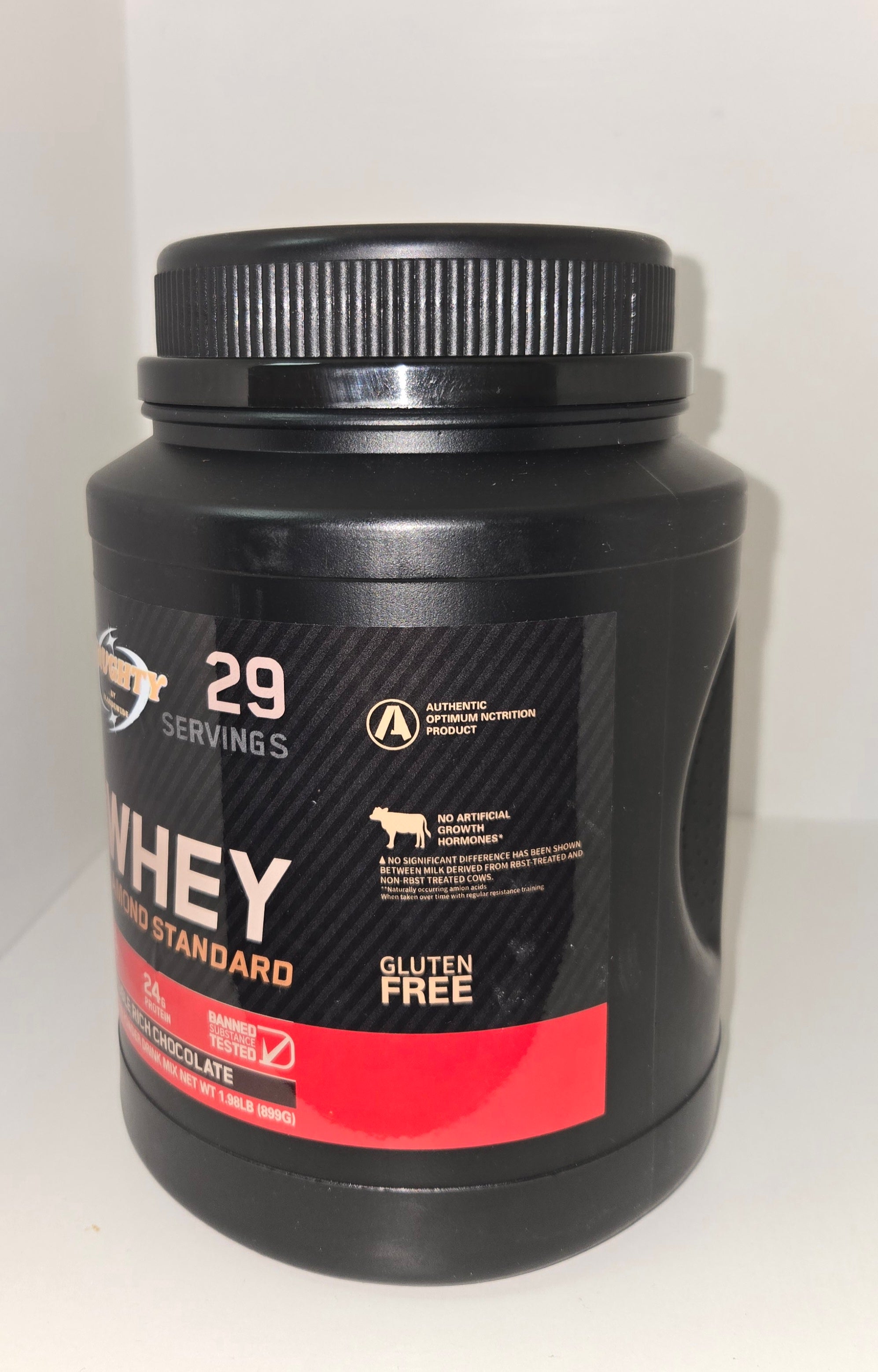 Haughty Chocolate Protein Powder - 29 Servings, 100% Whey Diamond Standard, 5.5g BCAAs, 24g Protein, Banned Substance Tested, Double Rich Chocolate Flavor