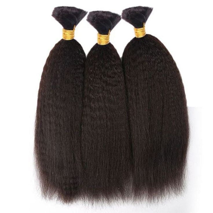 Deeva - Afro Kinky Straight Hair Bulk Human Hair- For Invisible Crochet Hairstyles And Braiding