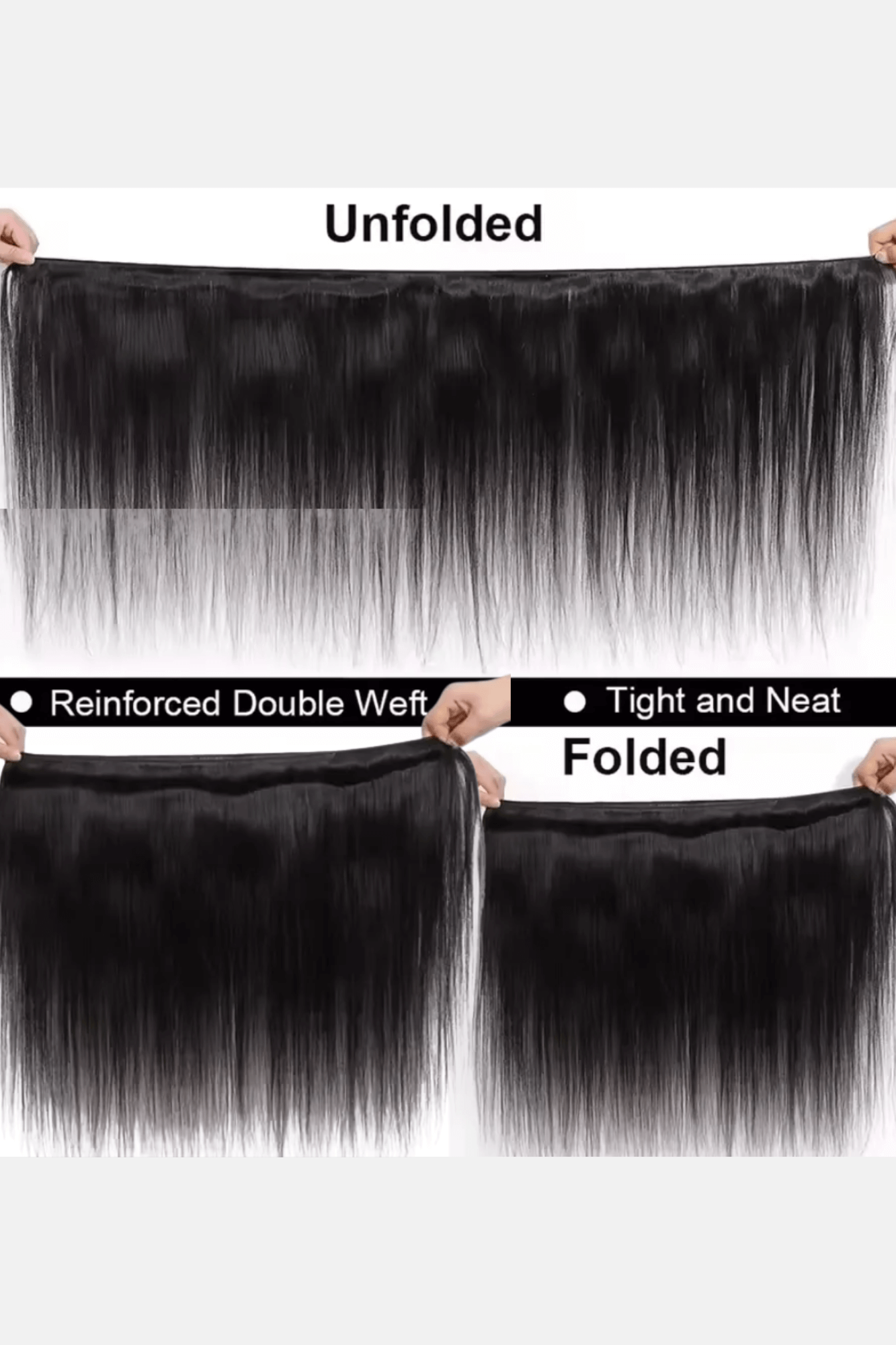 Double Weft - Brazilian Raw Remy Straight 