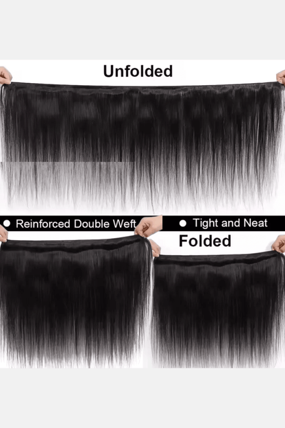 Double Weft - Brazilian Raw Remy Straight 