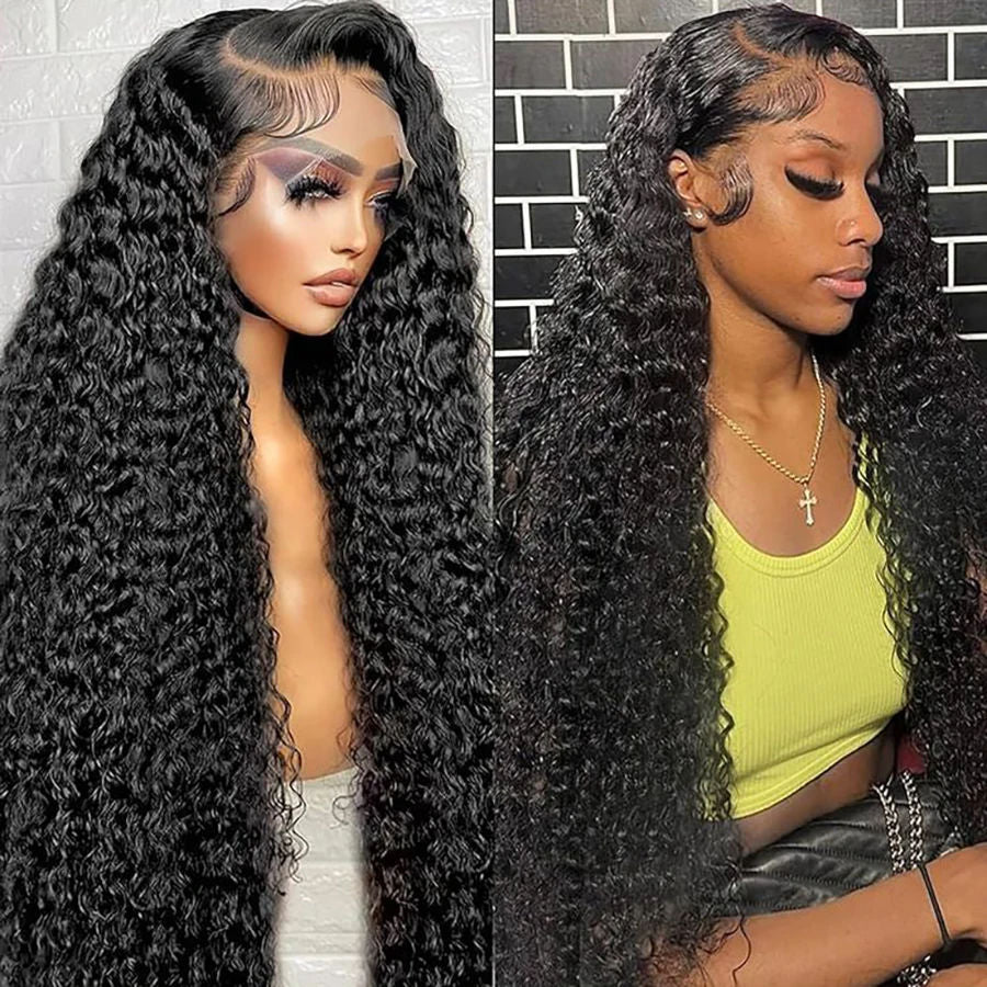 Serinity - 13x4 Transparent Lace Wig - Deep Wave Human Hair - 180% - 200% Density