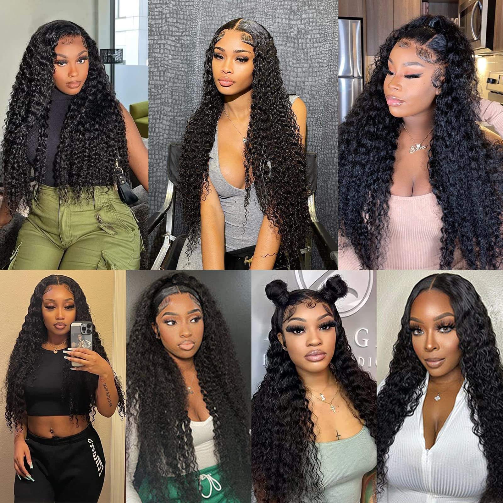 Serinity - 13x4 Transparent Lace Wig - Deep Wave Human Hair - 180% - 200% Density
