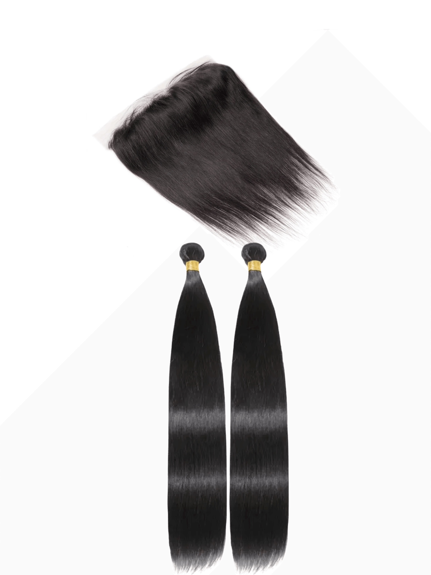 Straight 2 Bundles - Human Hair with 13x4 HD Lace Closure