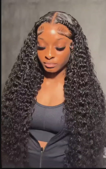 Serinity - 13x4 Transparent Lace Wig - Deep Wave Human Hair - 180% - 200% Density