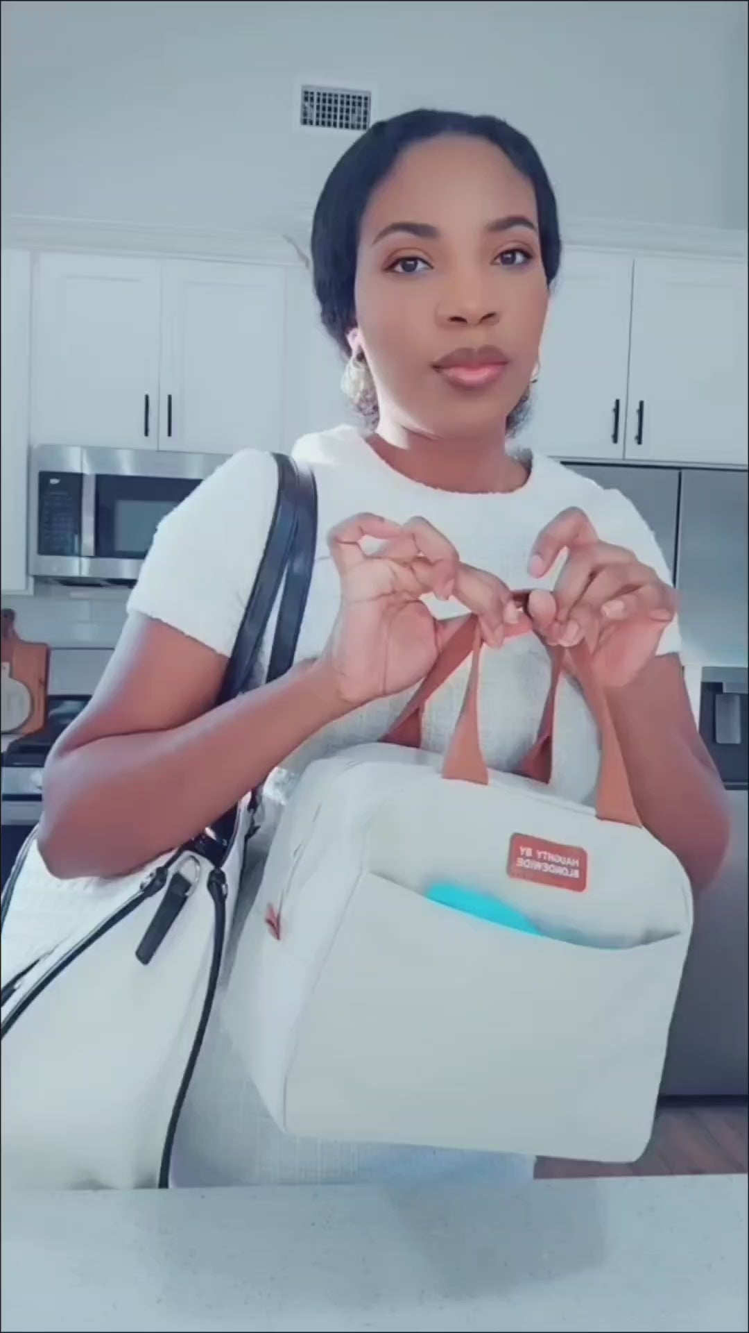 Stylish Haughty Work Lunch Bag for Women carrying office lunch