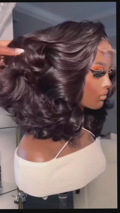 Beauty- 13*4 100% Human Brazilian Virgin Remy Human Hair Lace Front HD Transparent  180% - 200% Density