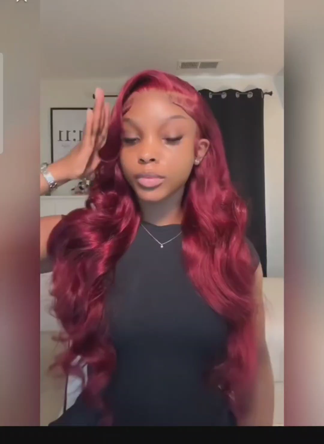 Brunette - Body Wave  99j Burgundy - 13x4 Transparent Lace Front Wig  Pre-Plucked 180% - 200% Density